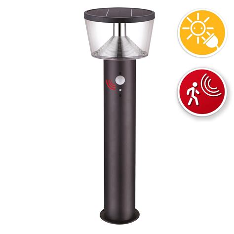 borne solaire avec détecteur.